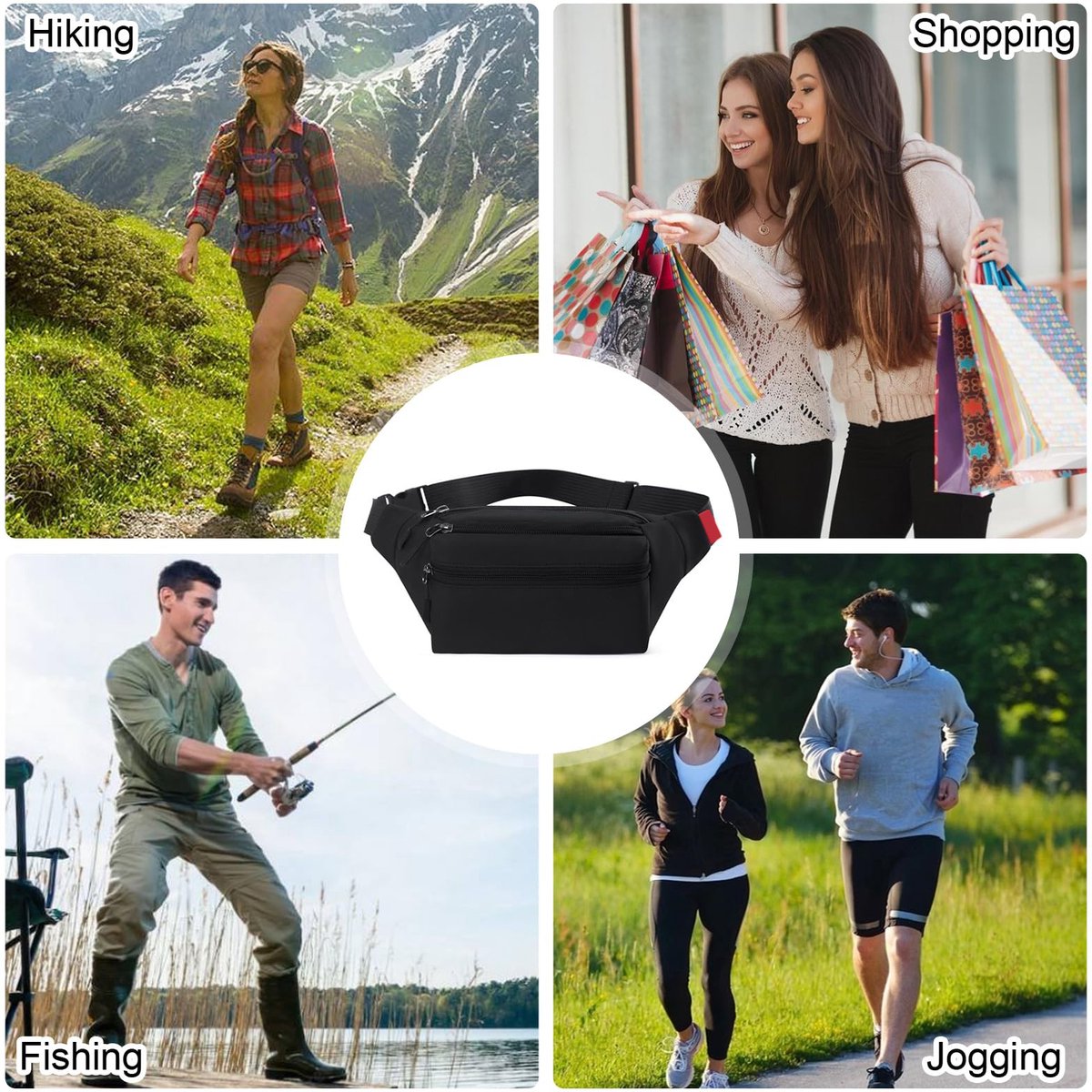 Waterproof Belt Bag - Black