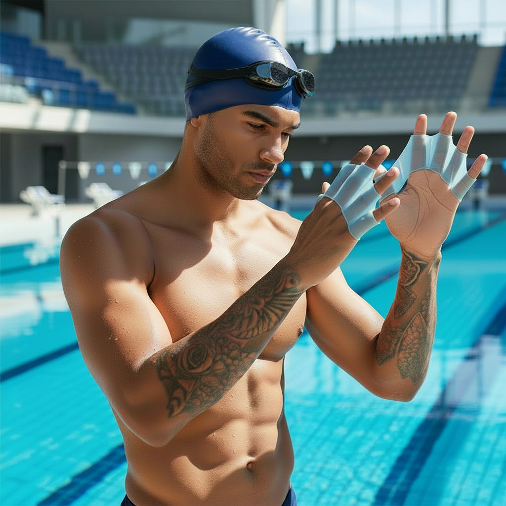 Silicone Webbed Swim Gloves