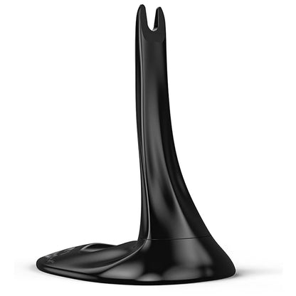 Black bike rack on a white background