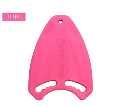 Pink swim kick board on a white background with 'Color Display' text.