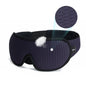 Dark blue sleep mask with texture detail on a white background