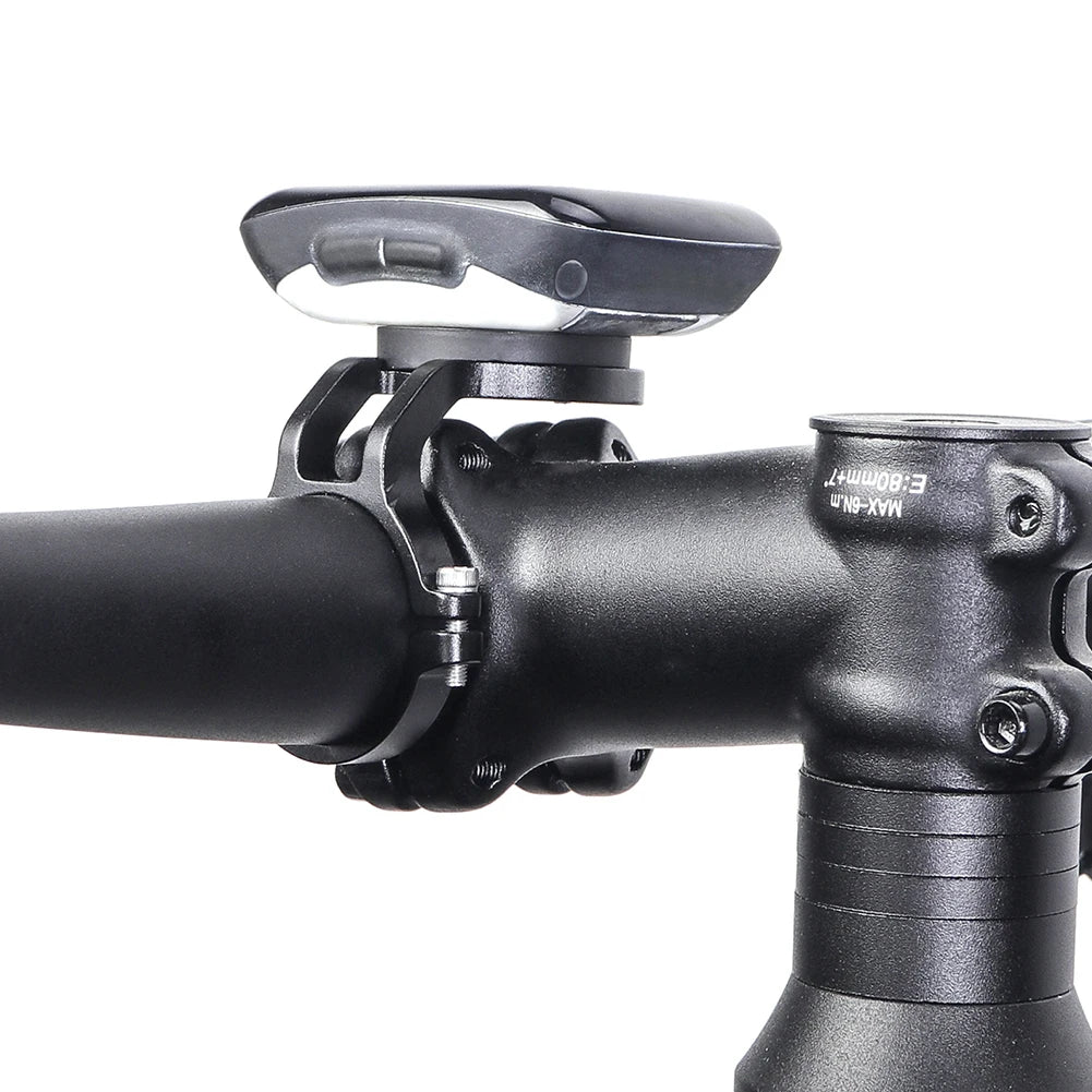Close-up of a Garmin  mount with a control unit attached on a white background