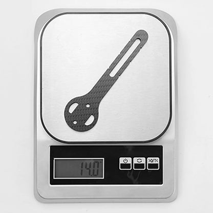 Digital kitchen scale with a Garmin mount and weight display on a white background