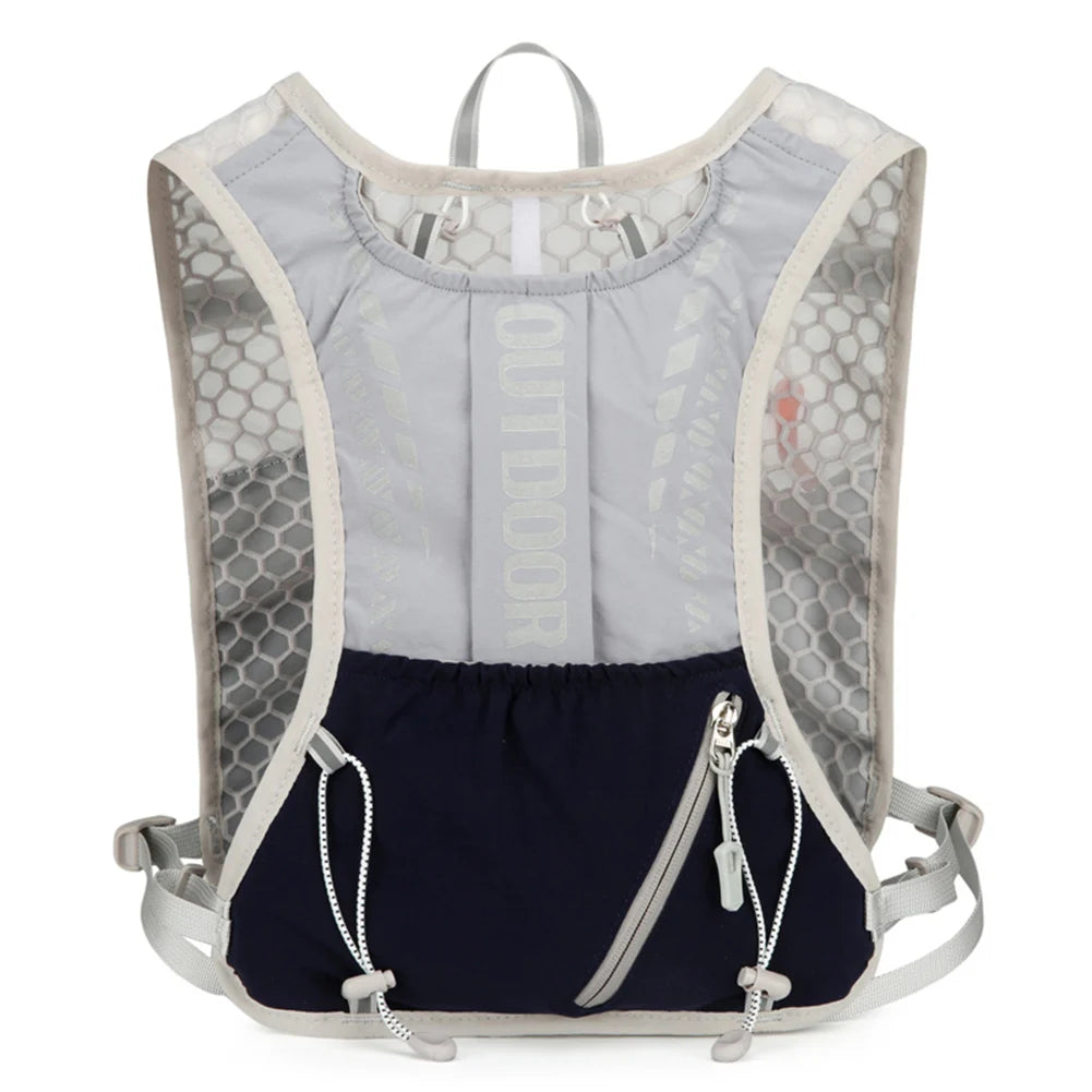 Running vest with honeycomb design on a white background