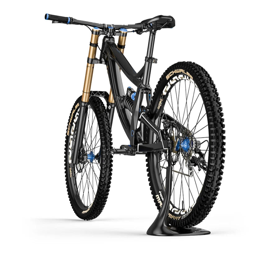Mountain bike installation effect display on a white background