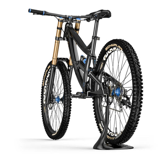 Mountain bike installation effect display on a white background