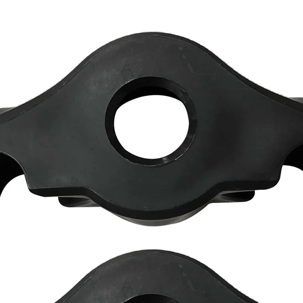 Black rubber bushing on a white background