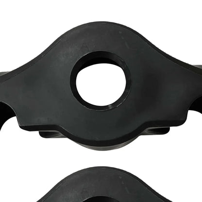 Black rubber bushing on a white background