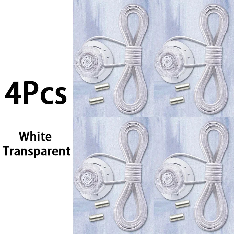 White transparent triathlon laces with suction cups on a light blue background