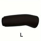 Black elbow pad with size 'L' on a white background