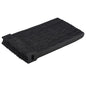 Black cable ties with textured surface on a white background