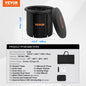 Vevor product with dimensions, capacity, and accessories listed on a white background