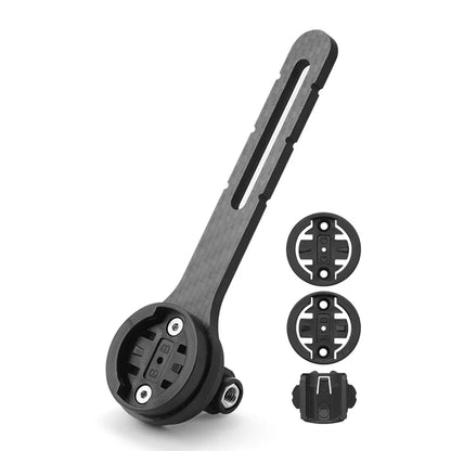 Black Garmin mount with three additional parts on a white background