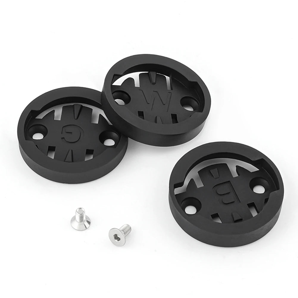 Aero Garmin mount with cutouts and two silver screws on a white background