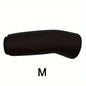 Black elbow pad with 'M' marking on a white background
