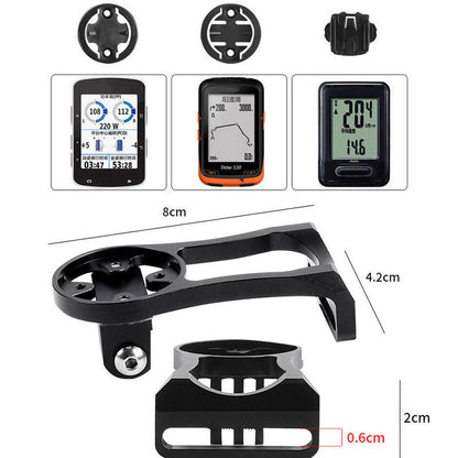 Measurement details of a bike Garmin mount  with digital displays.