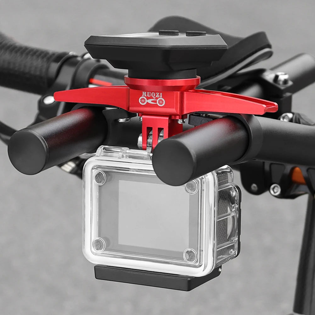 Aero Garmin mount  with a GoPro camera on a gray background