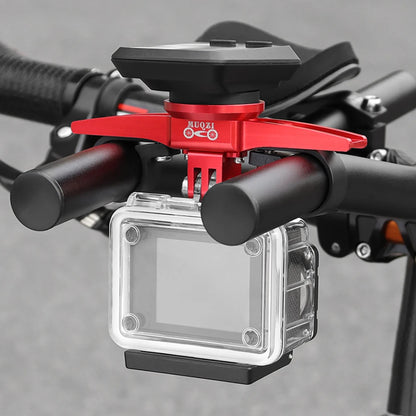 Aero Garmin mount  with a GoPro camera on a gray background