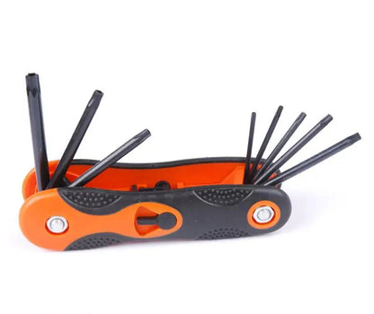 Multifunctional bike tool with black and orange design on a white background, featuring the brand 'SEDY'.