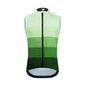 Green cycling vest with a gradient design on a white background