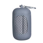 Gray towel with a mesh door on a white background