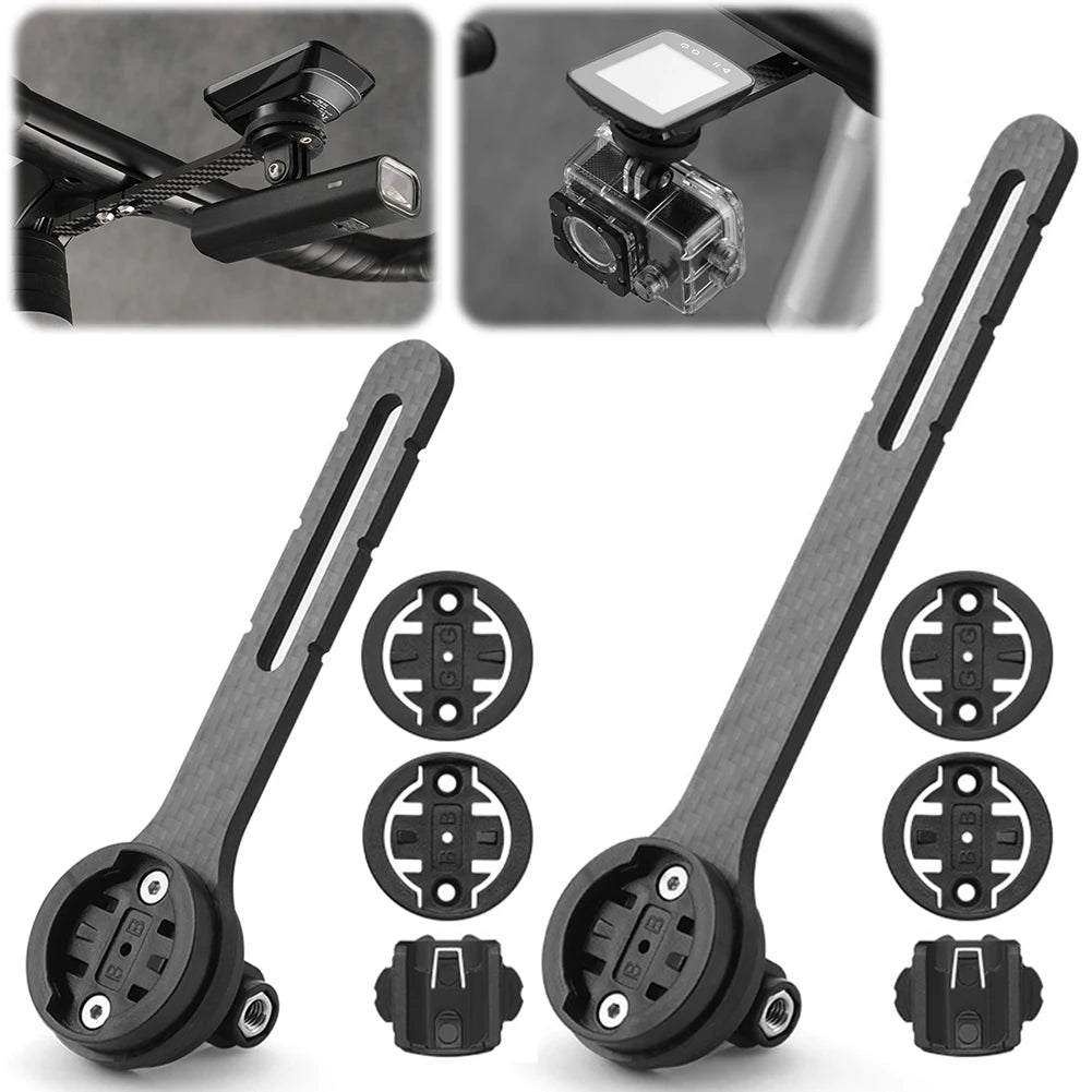 Set of bike handlebar mounting brackets on a white background