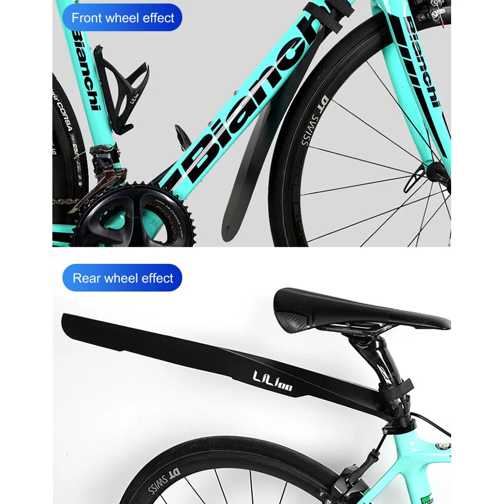 Bicycle with front and rear wheel effects on a white background
