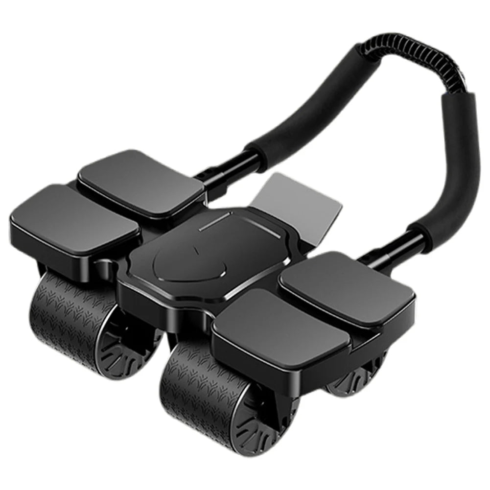 Black  core exercise  device with multiple ports and connectors on a white background
