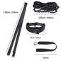 Black swim belt with measurements on a white background