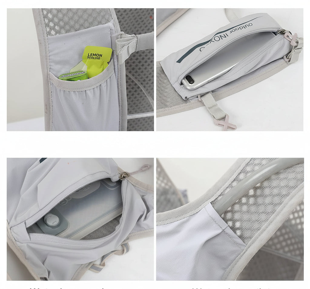 Ultra-Light 1.5L Hydration Run Vest (Grey)