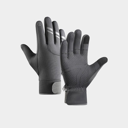 Non-Slip Winter Cycling Gloves - Grey Medium