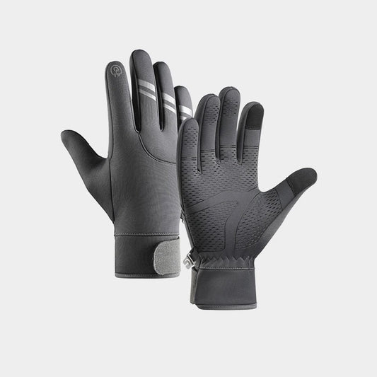 Non-Slip Winter Cycling Gloves - Grey Medium