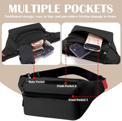 Waterproof Belt Bag - Black