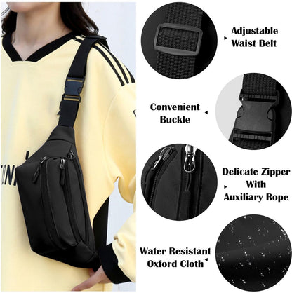 Waterproof Belt Bag - Black