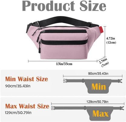 Waterproof Belt Bag - Pink