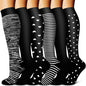 6 Pairs Of Womens Compression Socks S/M - Black