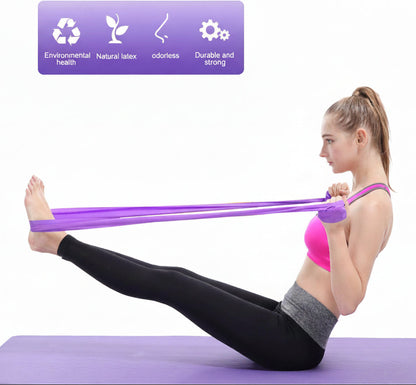 Set of 2 Wide Format Resistance Bands (Blue + Purple)