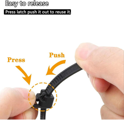 100 Heavy-duty Reusable Cable Ties