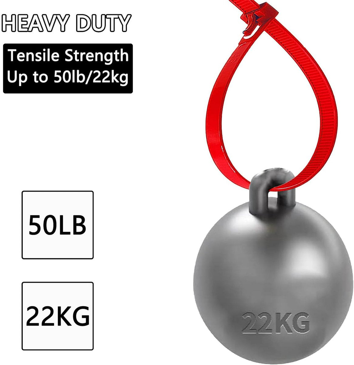 100 Heavy-duty Reusable Cable Ties