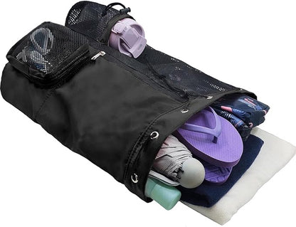 Mesh Swim Gear Backpack - (Black）