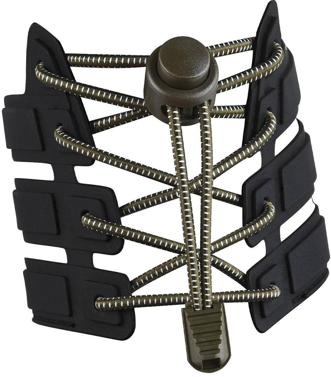 Elastic Race Day Laces (Army Green)