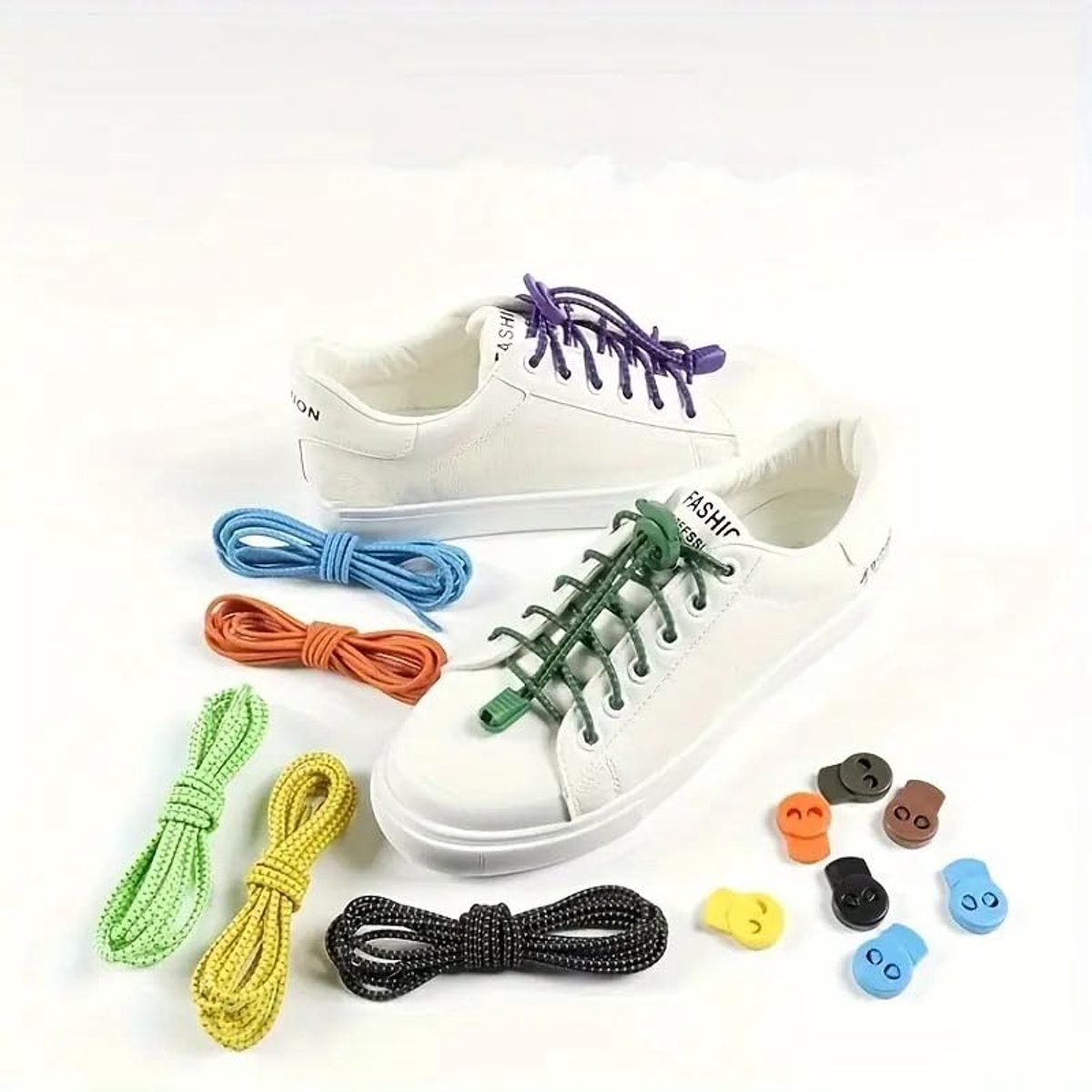 Elastic Race Day Laces (Fluorescent Green)