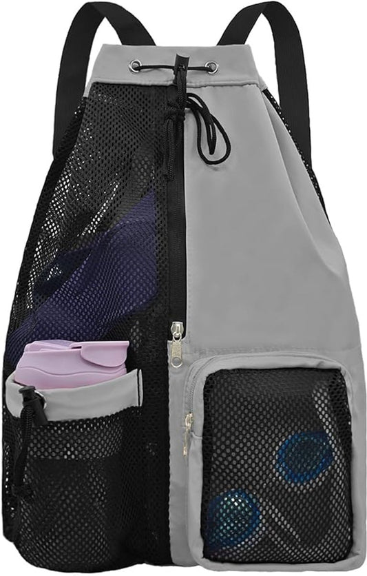 Mesh Swim Gear Backpack - (Grey）