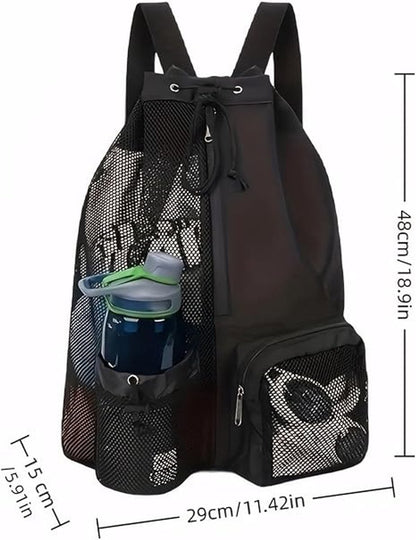 Mesh Swim Gear Backpack - (Blue）