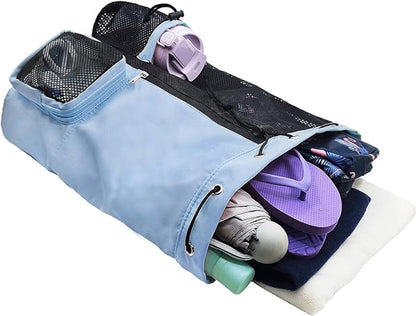 Mesh Swim Gear Backpack - (Blue）