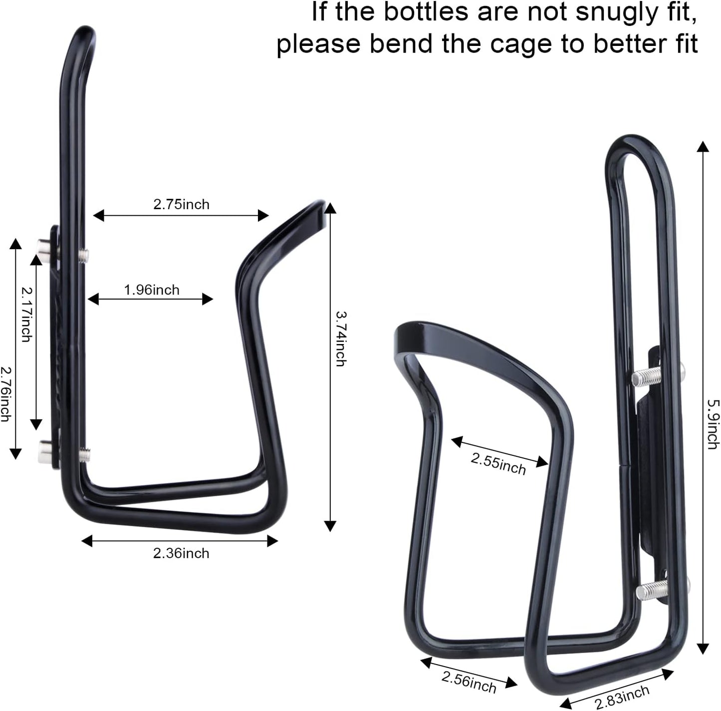Essentials Aluminium Bottle Cage (Black)