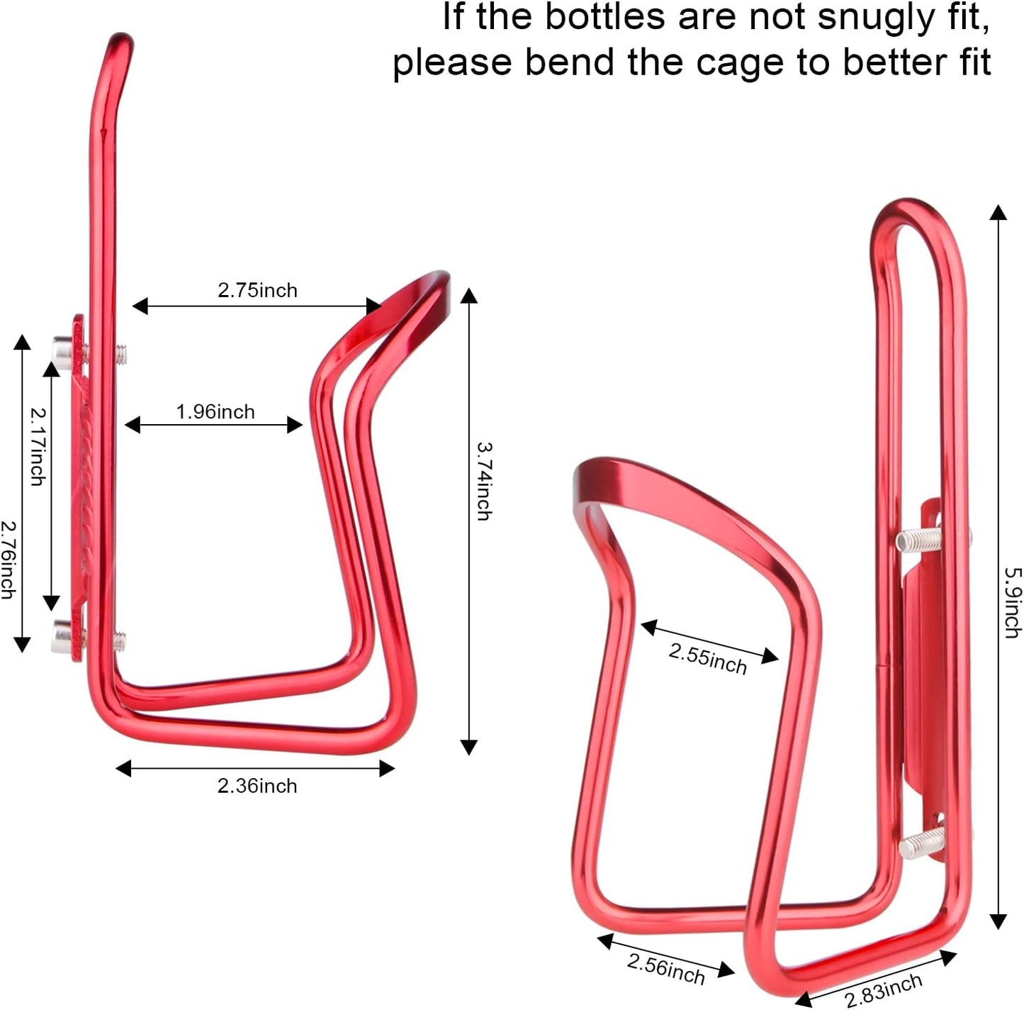 Essentials Aluminium Bottle Cage (Red)