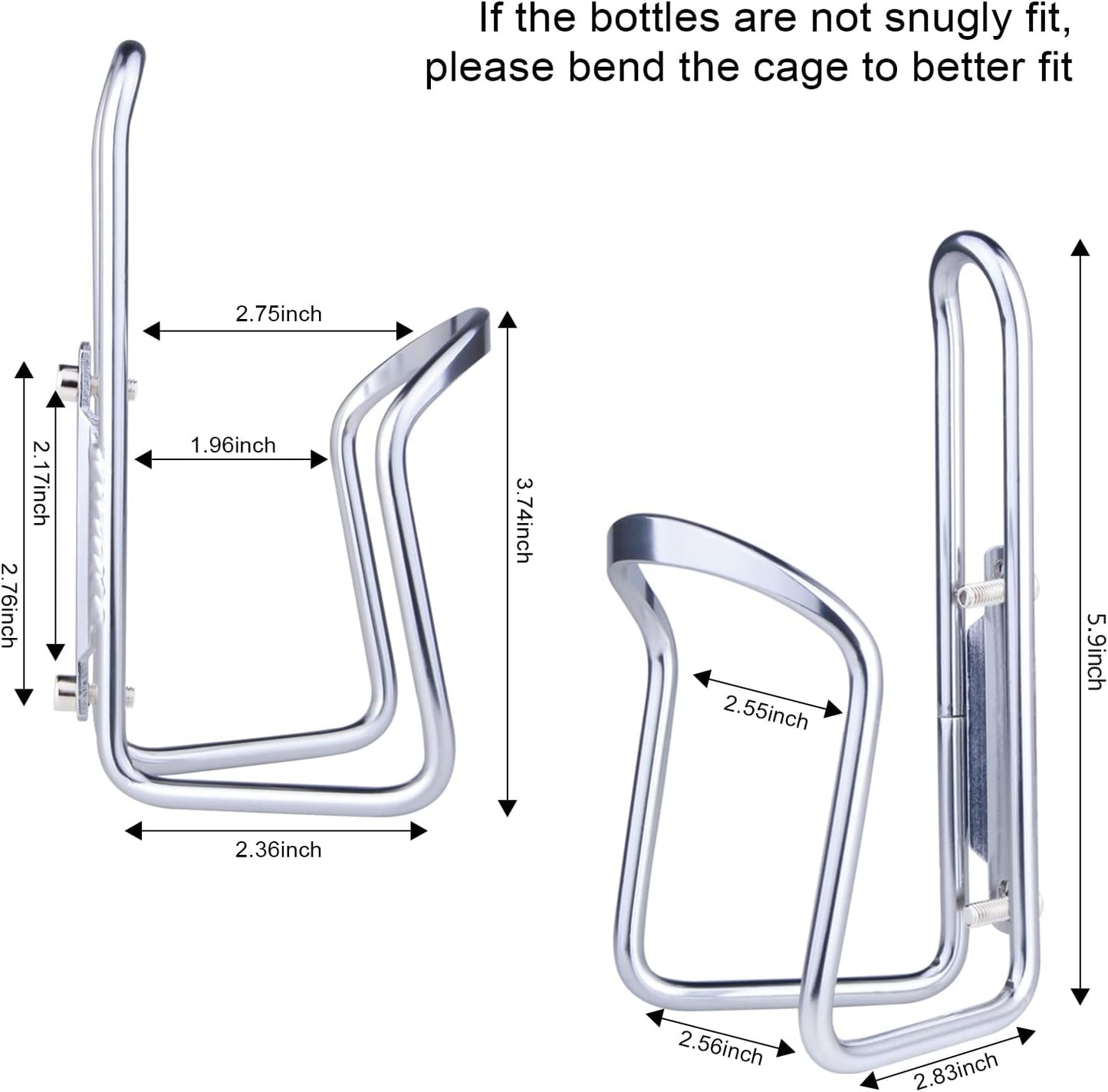 Essentials Aluminium Bottle Cage (Silver)