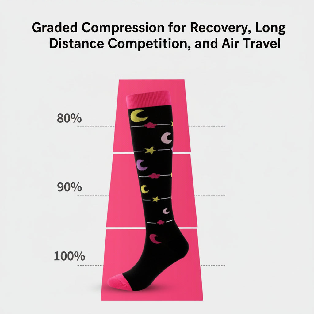 Multi-pack of Patterned Compression Socks (S/M)