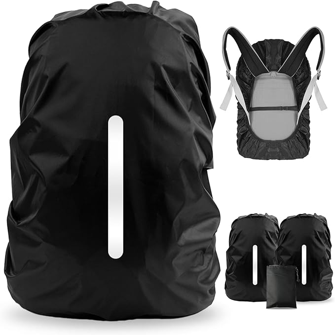 Waterproof & Reflective Backpack Cover - Up to 35 Liters
